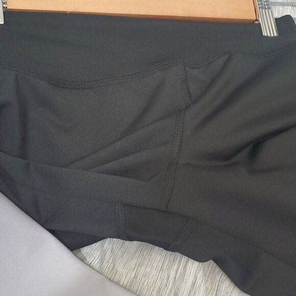 Forever 21 pants women's size xs x-small black gey white ombre yoga side stripe - Picture 12 of 16